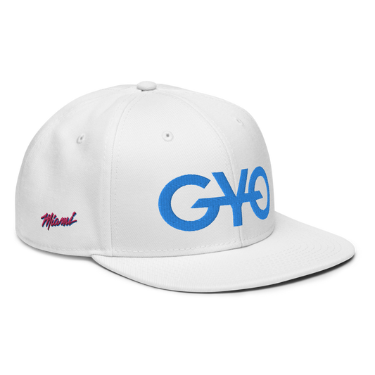 Southbeach White/Aqua Blue GYO Snapback